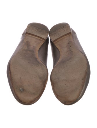 Chloé Leather Scalloped Accent Ballet Flats