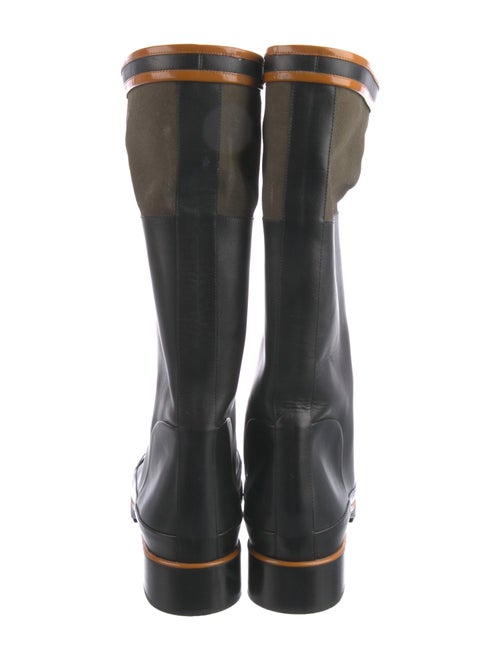 Chloé Leather Colorblock Pattern Rain Boots