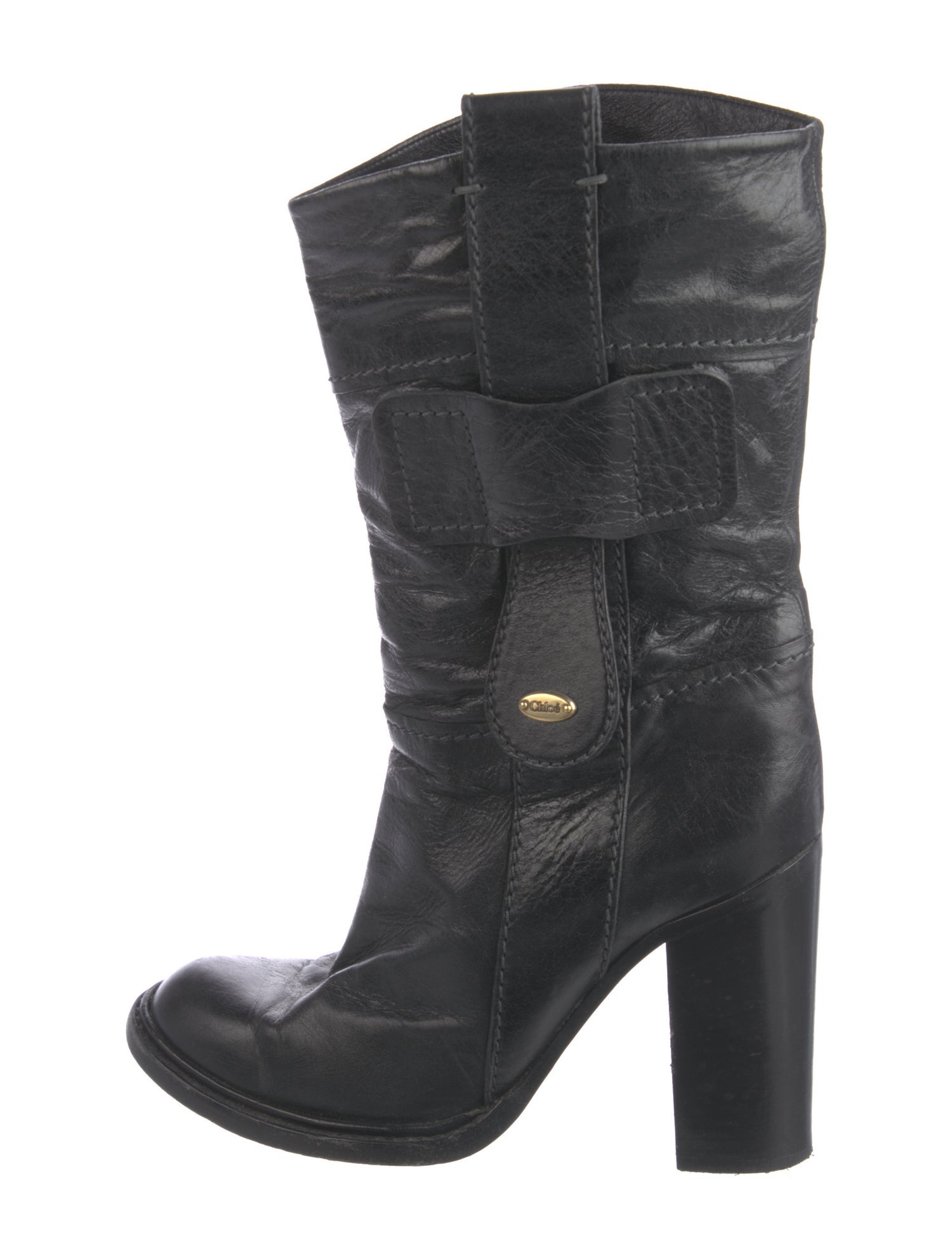 Chloé Leather Moto Boots