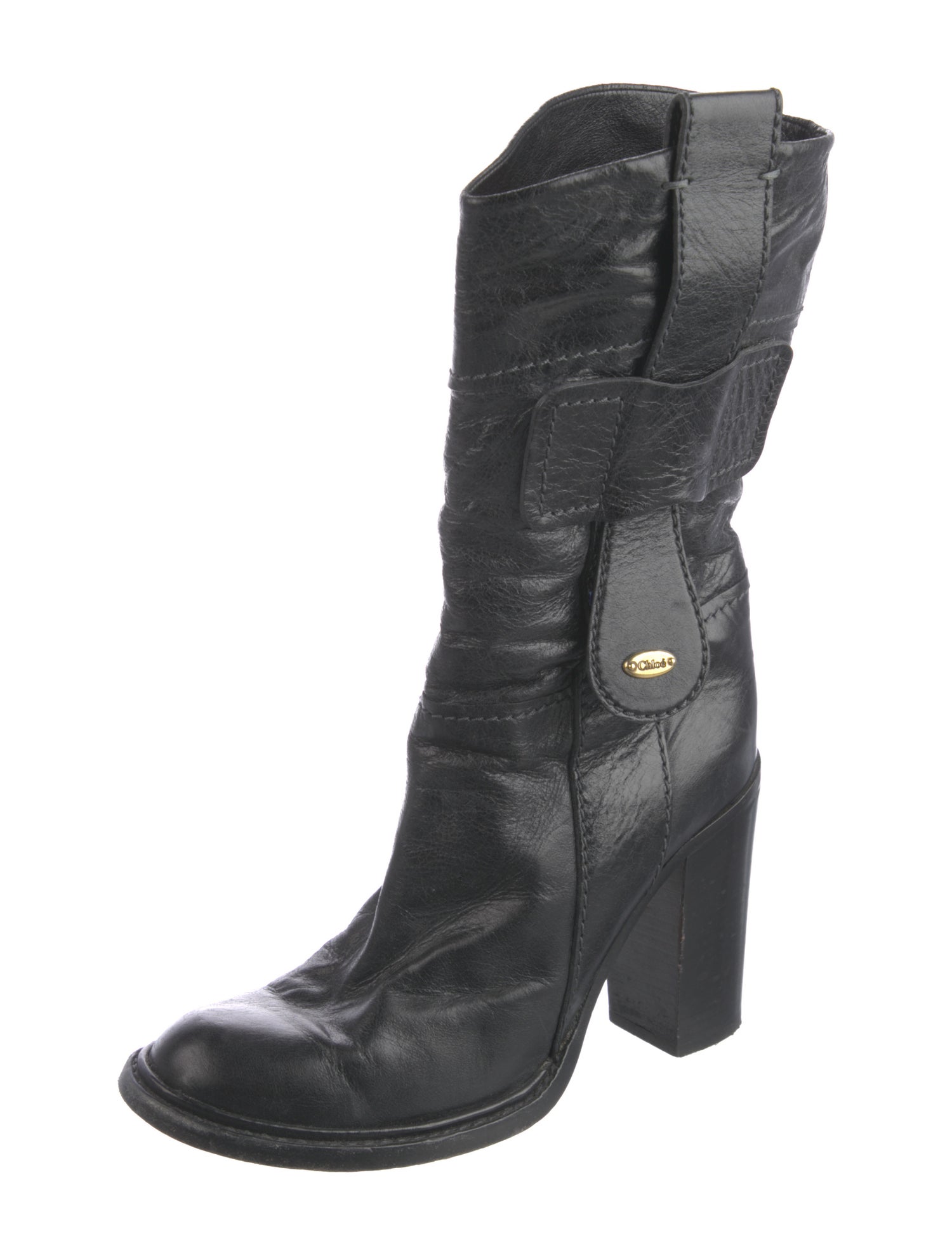 Chloé Leather Moto Boots