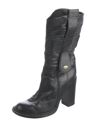 Chloé Leather Moto Boots