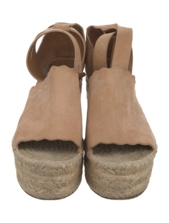 Chloé Suede Scalloped Accent Espadrilles