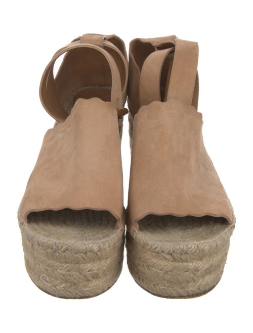 Chloé Suede Scalloped Accent Espadrilles