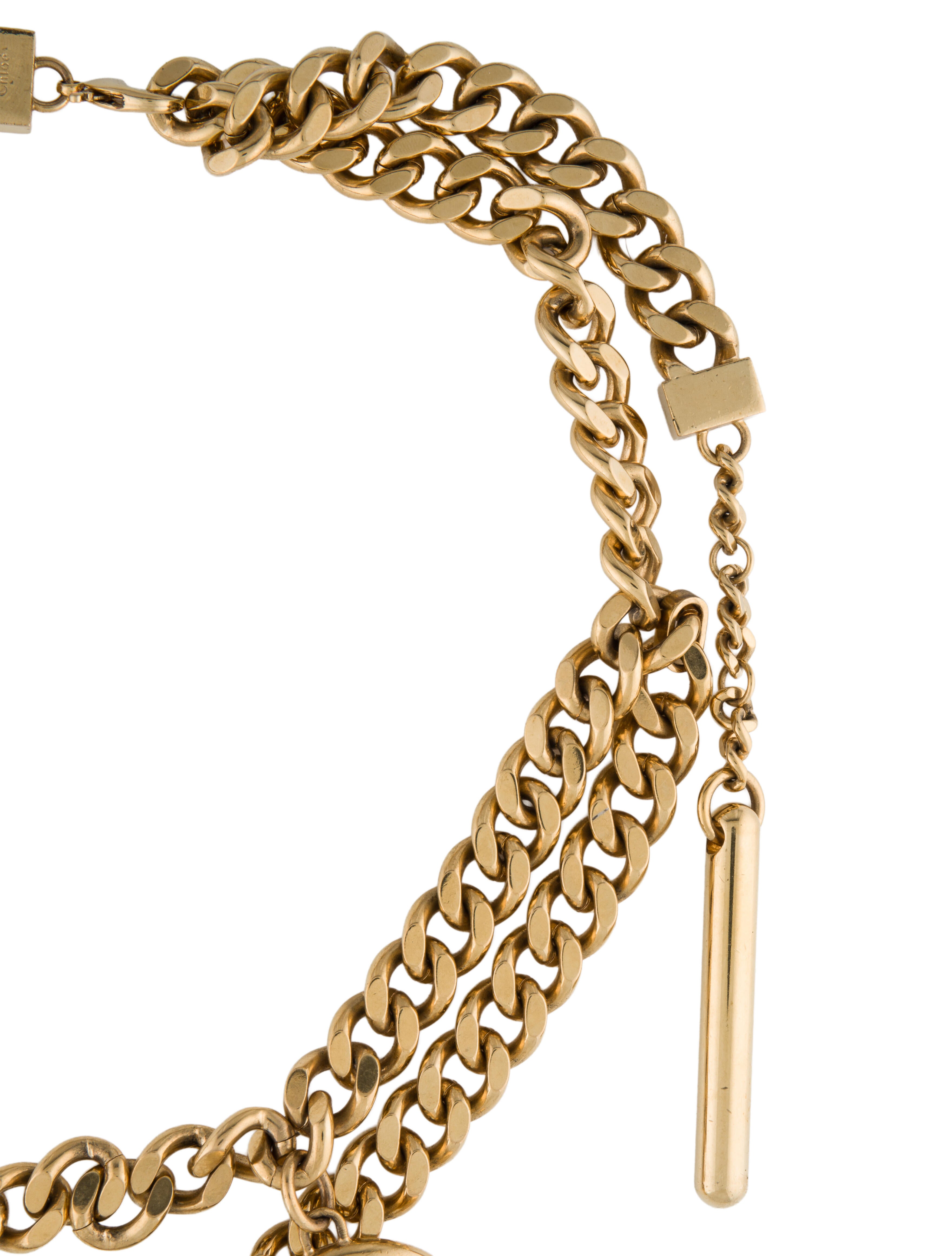 Chloé Skinny Metal Chain-Link Belt