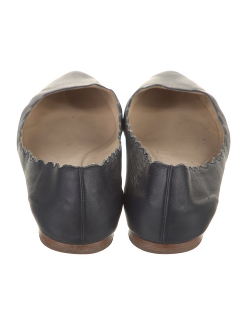 Chloé Leather Scalloped Accent Ballet Flats