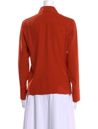 Chloé Silk Long Sleeve Button-Up Top