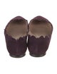 Chloé Suede Scalloped Accent Ballet Flats