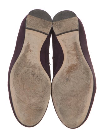 Chloé Suede Scalloped Accent Ballet Flats