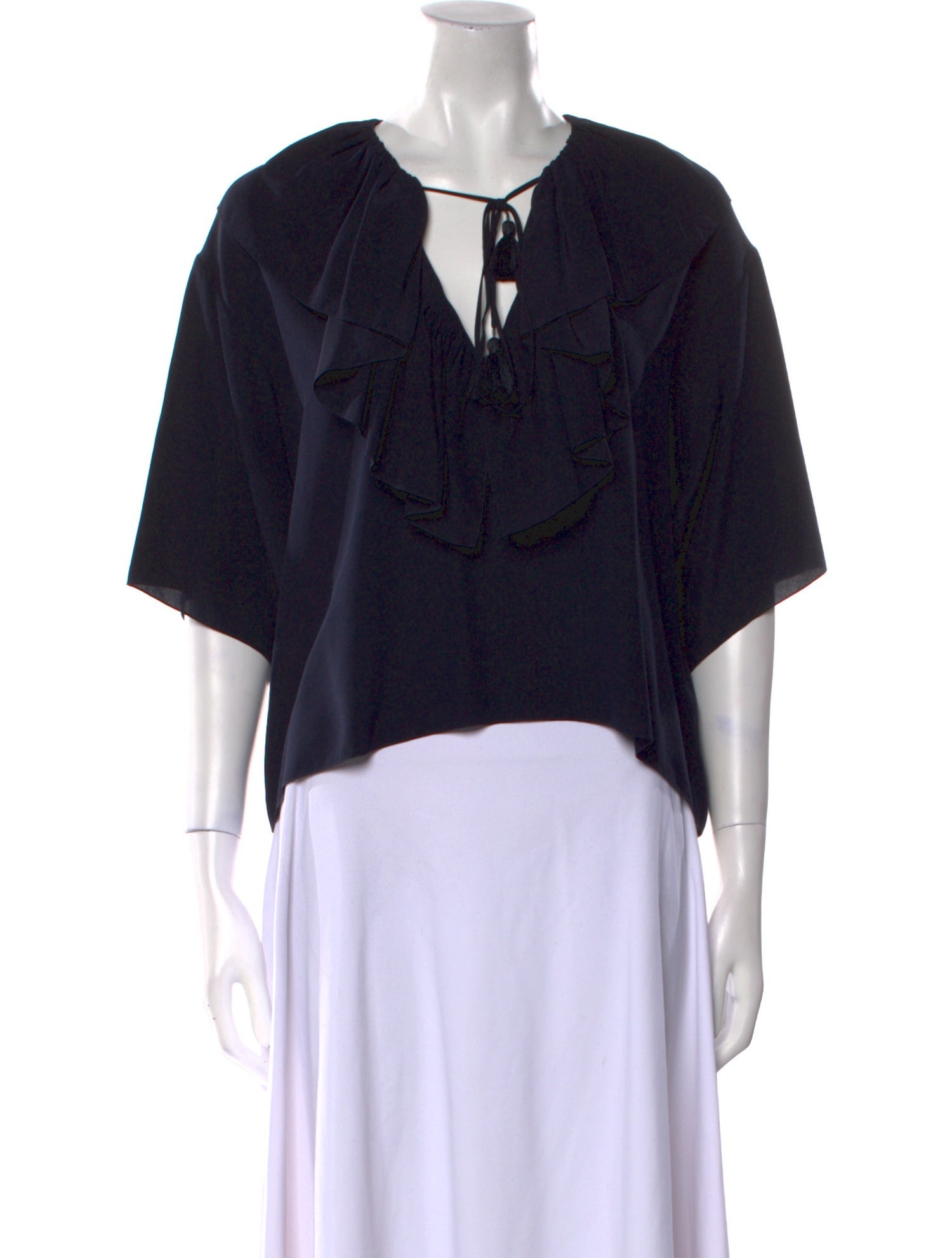 Chloé Silk V-Neck Crop Top