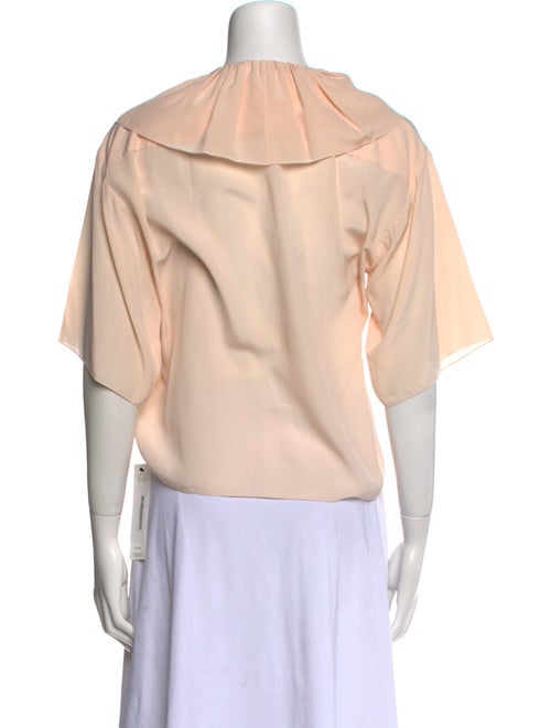 Chloé Silk Tie Neck Crop Top