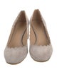 Chloé Suede Scalloped Accent Pumps