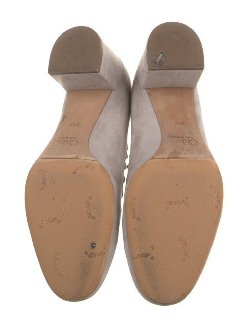 Chloé Suede Scalloped Accent Pumps