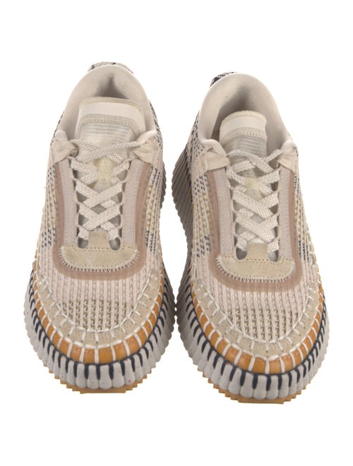 Chloé Colorblock Pattern Whipstitch Trim Sneakers