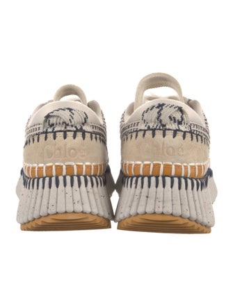 Chloé Colorblock Pattern Whipstitch Trim Sneakers