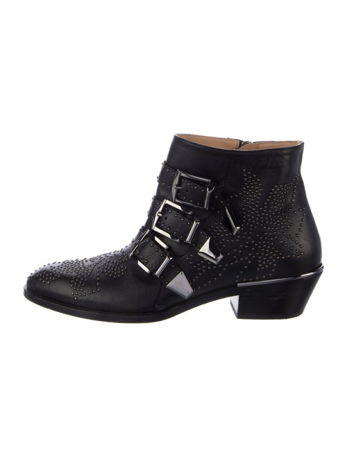Chloé Leather Studded Accents Western Boots