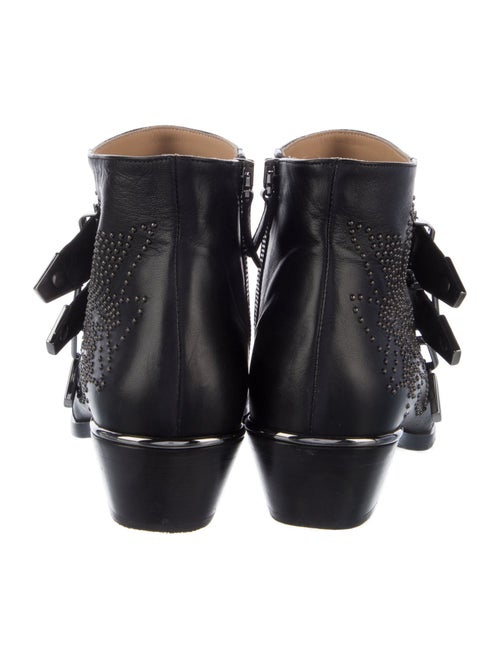 Chloé Leather Studded Accents Western Boots