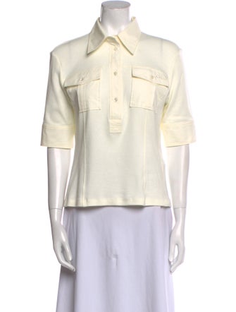 Chloé Three-Quarter Sleeve Button-Up Top