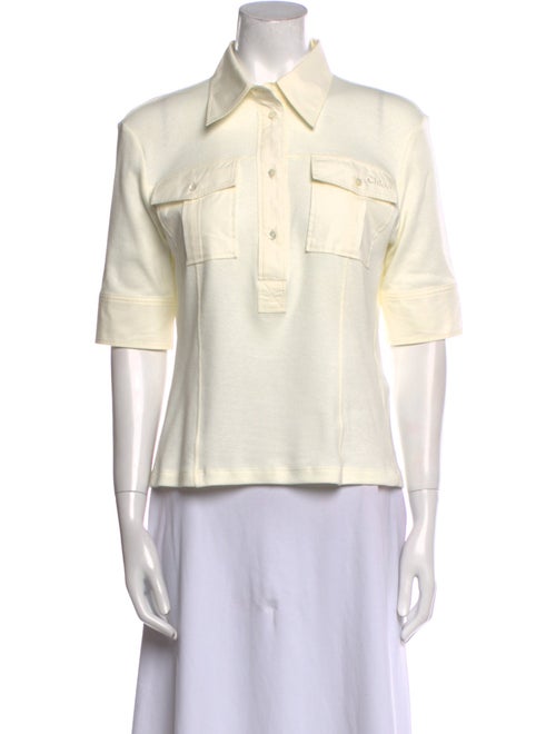 Chloé Three-Quarter Sleeve Button-Up Top