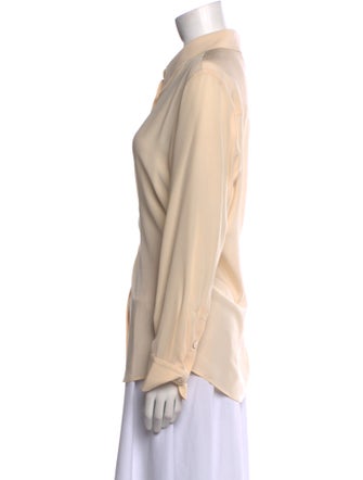 Chloé Silk Long Sleeve Button-Up Top