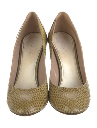 Chloé Snakeskin Animal Print Pumps