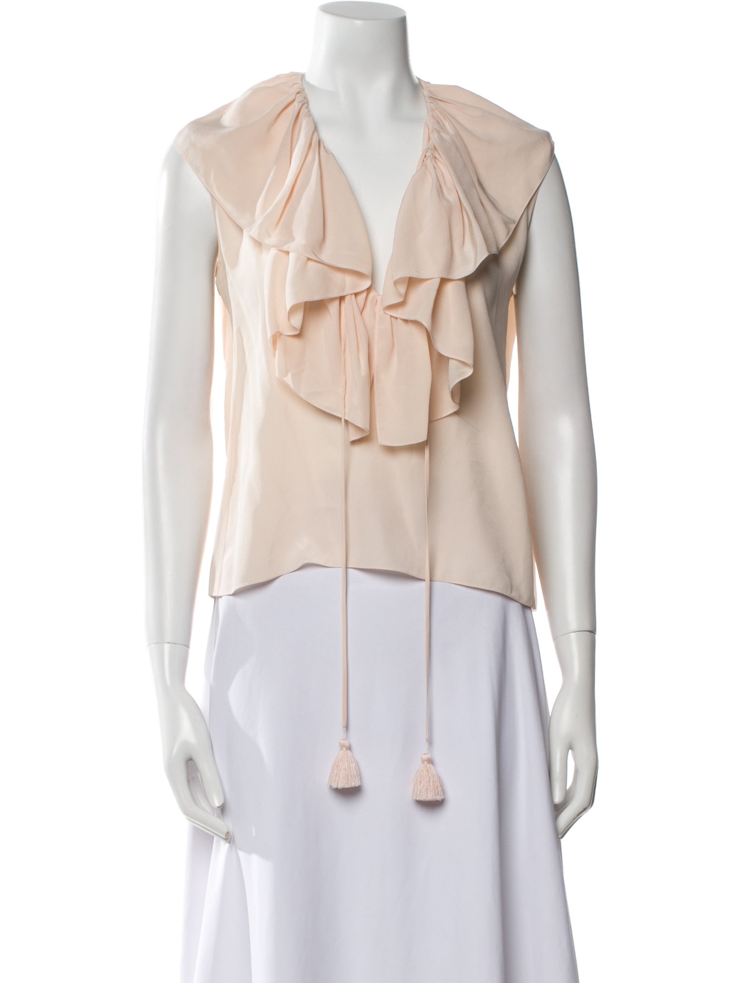 Chloé Silk V-Neck Blouse