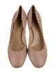 Chloé Leather Scalloped Accent Pumps