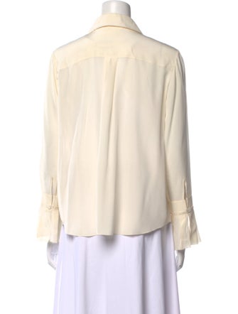 Chloé Silk Long Sleeve Button-Up Top