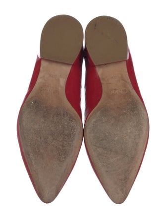 Chloé Patent Leather Scalloped Accent Ballet Flats