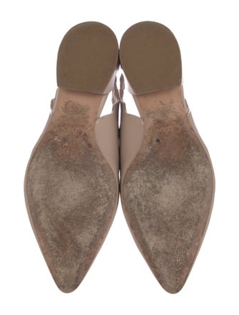 Chloé Patent Leather Scalloped Accent Slingback Flats