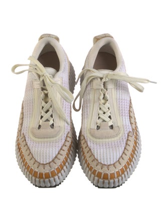 Chloé Colorblock Pattern Whipstitch Trim Sneakers