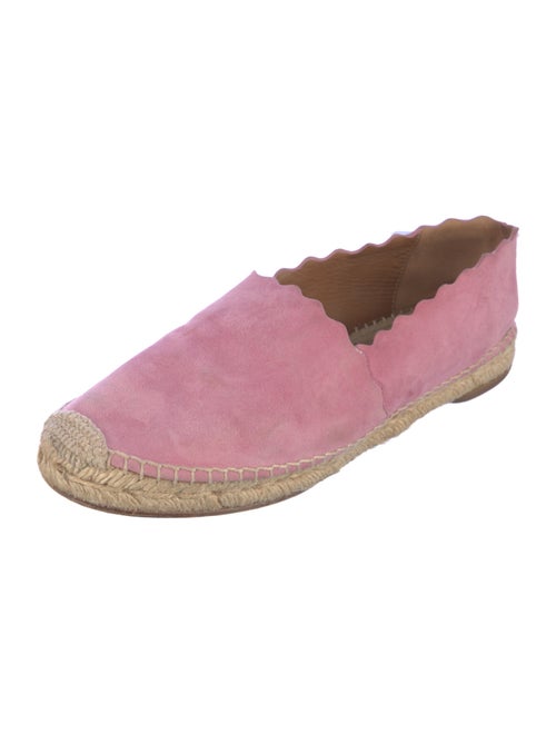 Chloé Suede Scalloped Accent Espadrilles