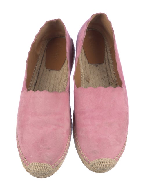 Chloé Suede Scalloped Accent Espadrilles