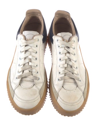 Chloé Leather Colorblock Pattern Sneakers