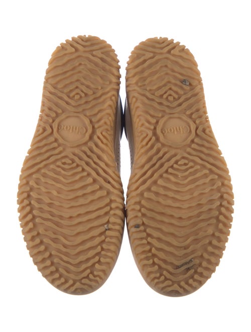 Chloé Leather Colorblock Pattern Sneakers