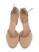 Chloé Suede Scalloped Accent D'Orsay Pumps