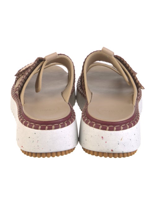 Chloé Leather Whipstitch Trim Slides