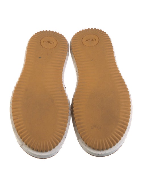 Chloé Leather Whipstitch Trim Slides