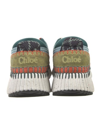 Chloé Colorblock Pattern Whipstitch Trim Sneakers