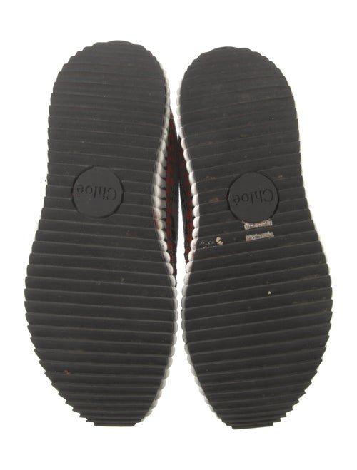 Chloé Colorblock Pattern Whipstitch Trim Sneakers