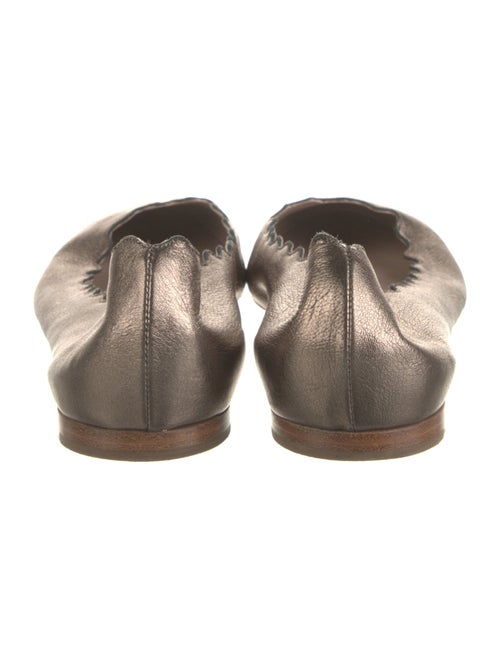 Chloé Leather Scalloped Accent Ballet Flats