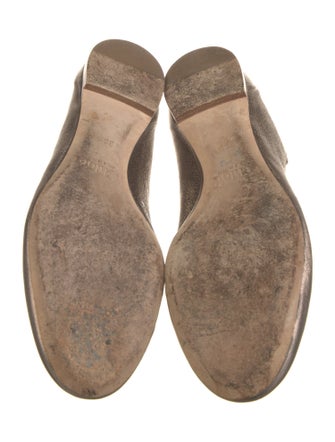Chloé Leather Scalloped Accent Ballet Flats