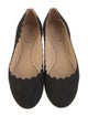 Chloé Suede Scalloped Accent Flats