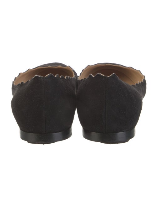 Chloé Suede Scalloped Accent Flats