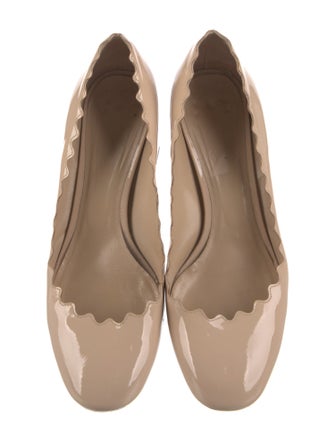 Chloé Patent Leather Scalloped Accent Pumps
