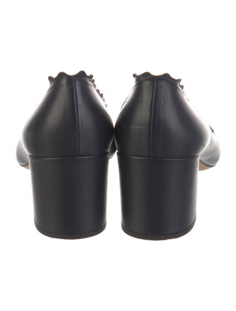 Chloé Leather Scalloped Accent Pumps