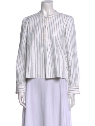 Chloé Striped Crew Neck Blouse