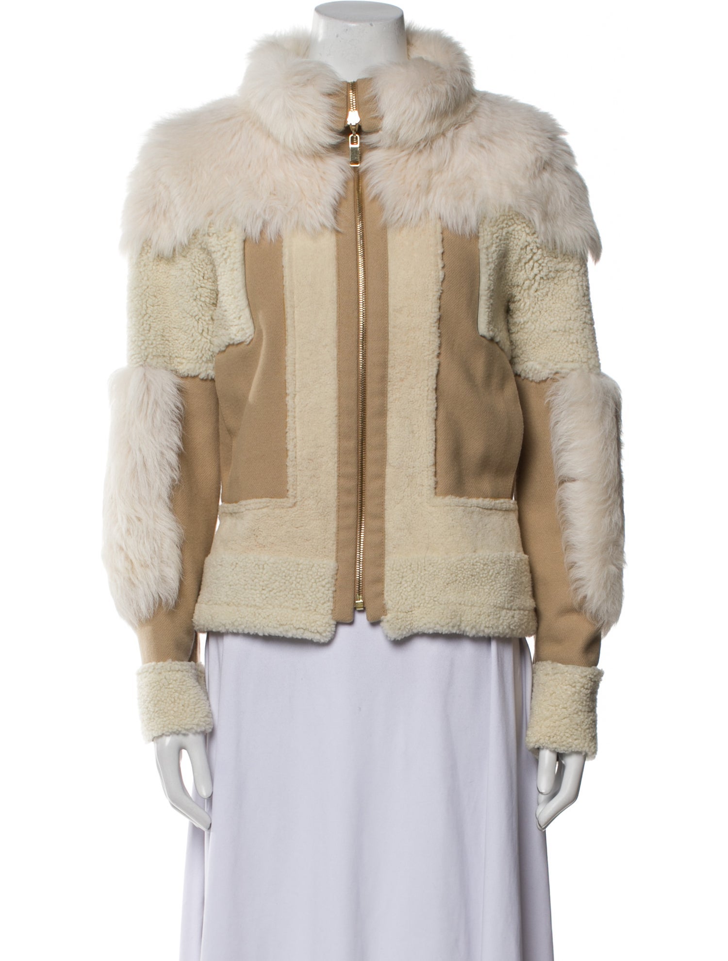 Chloé Reversible Shearling Faux Fur Jacket