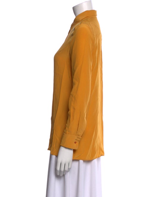 Chloé Silk Long Sleeve Button-Up Top