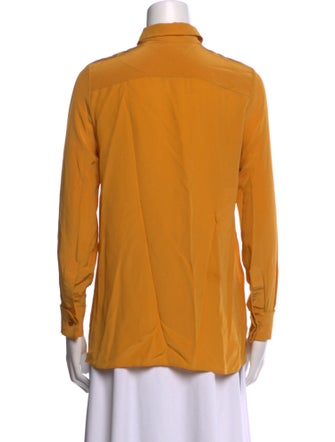 Chloé Silk Long Sleeve Button-Up Top