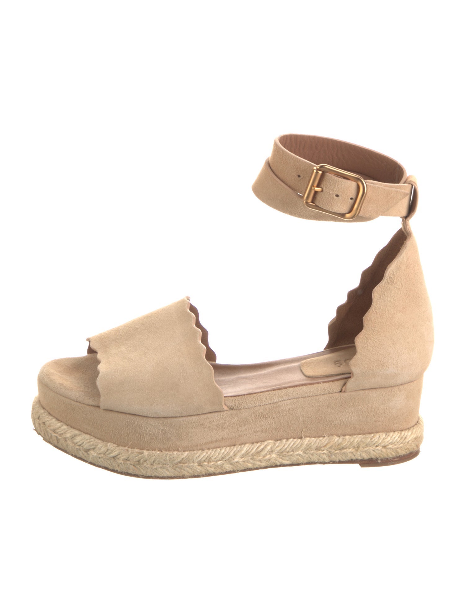 Chloé Suede Braided Accents Espadrilles